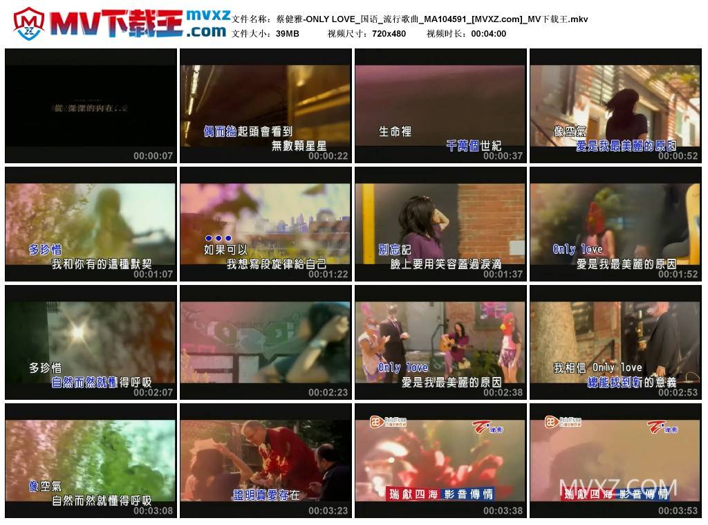蔡健雅-ONLY LOVE_国语_流行歌曲_MA104591
